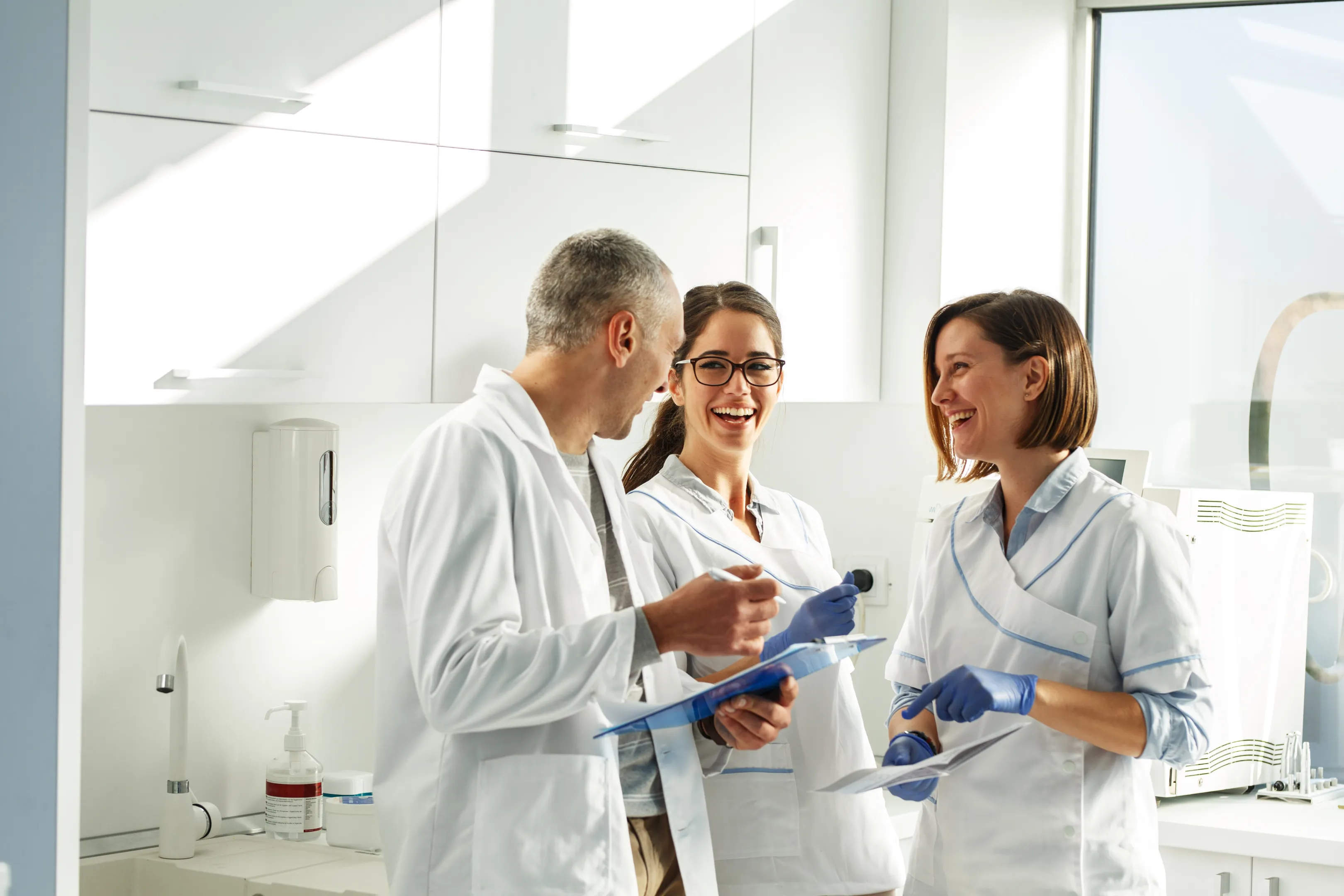The Glassell Dental team collaborating on patient care
