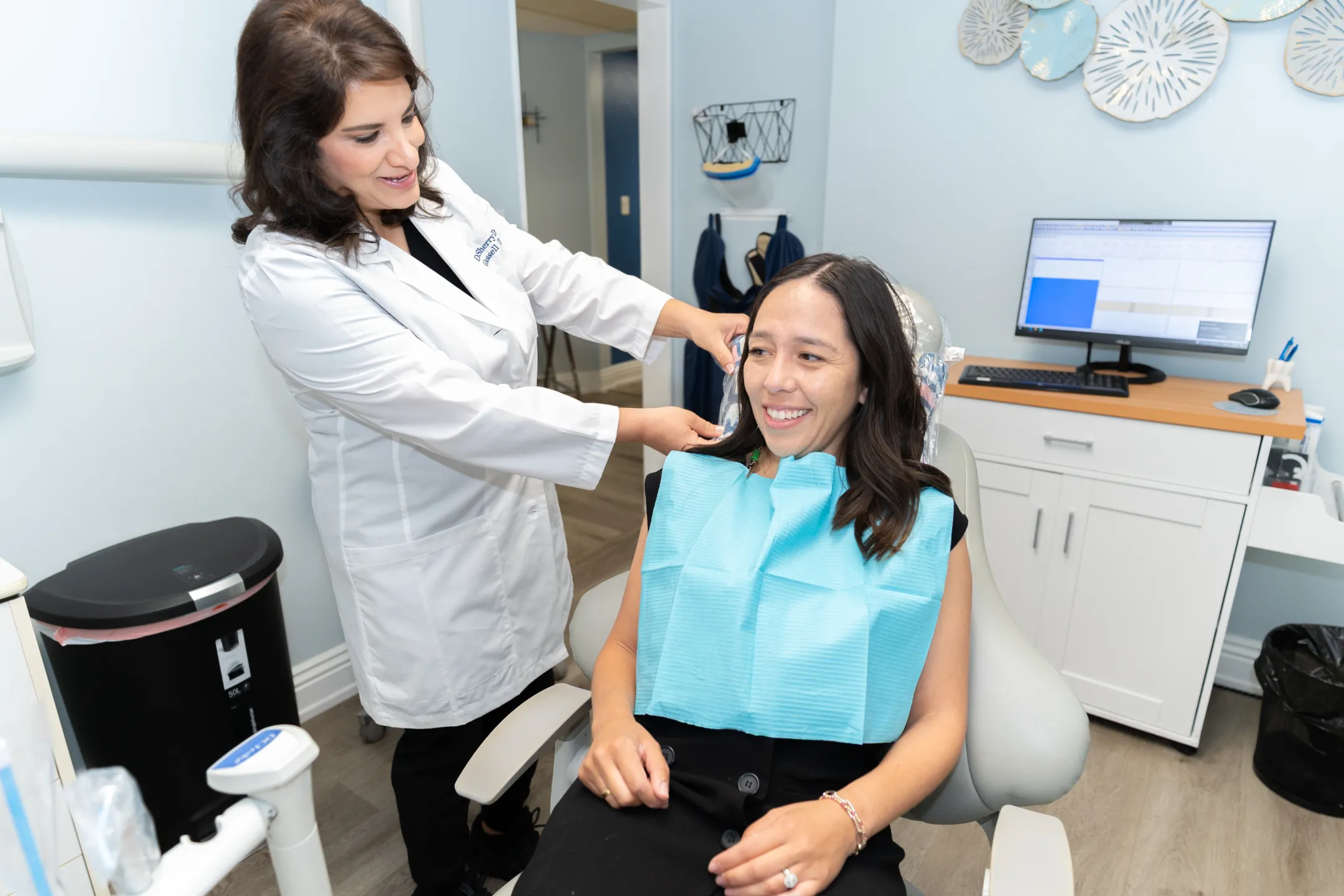 Patient receiving gentle, comfortable dental care at Glassell Dental
